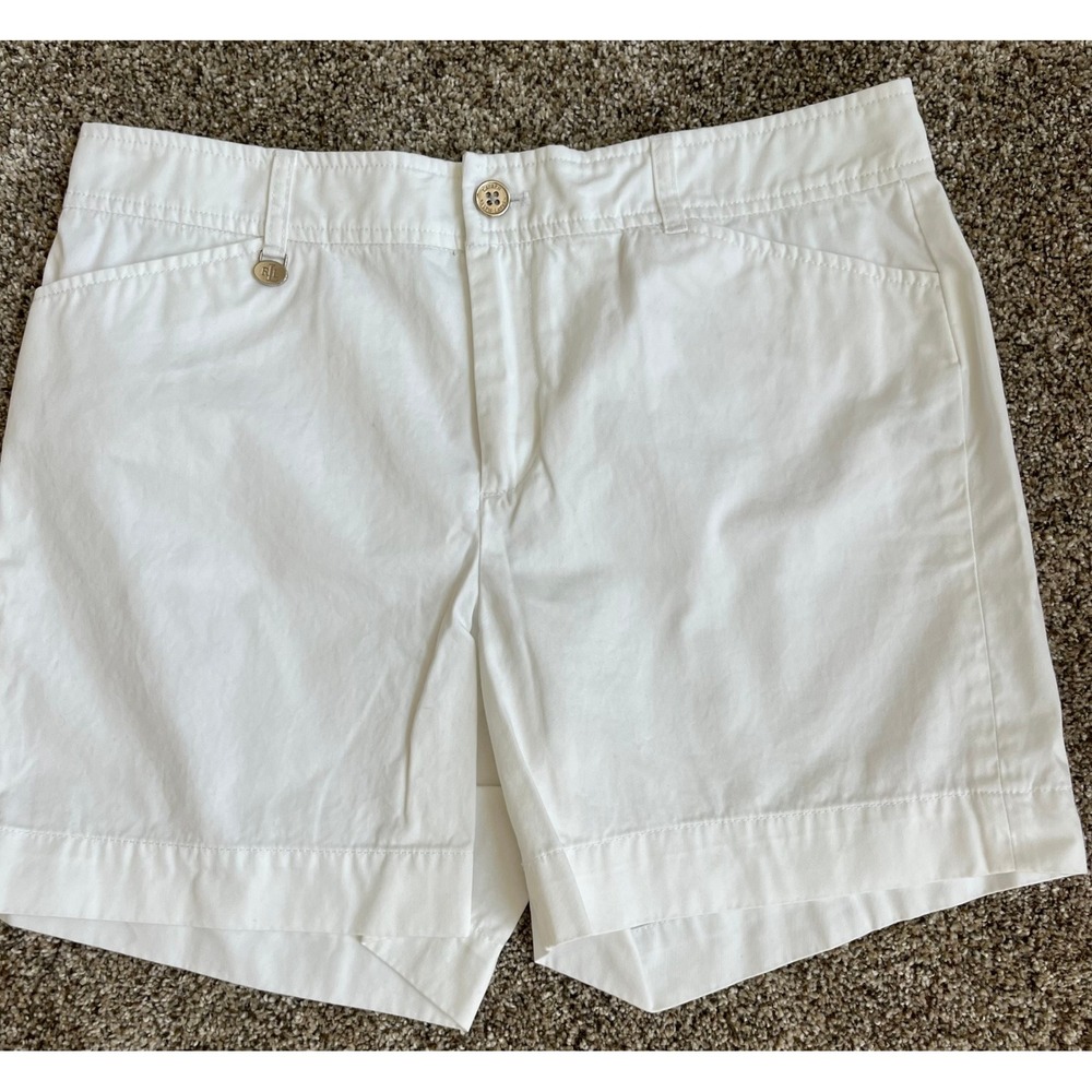 Ralph Lauren White Chino Shorts Golf Casual‎ Classic Size 8